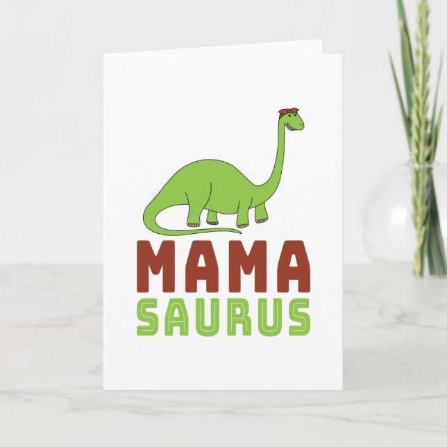 Carte Mamasaurus Dinosaur Brontosaurus Fête des mères (Devant)