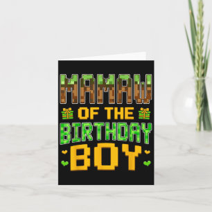 Carte Mamaw Of The Birthday Boy Video Gamer Birthday Par