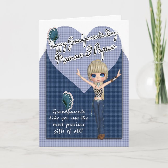 Carte Mamaw & Papaw, Grandparents Day Card (Devant)