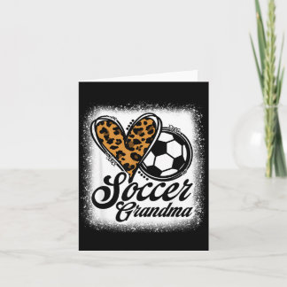 Carte Mamie de football mignonne cœur léopard