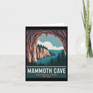 Carte Mammoth Cave National Park Vintage Camping Randonn
