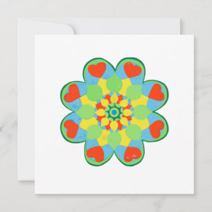 Carte Mandala Cœur de Noël 