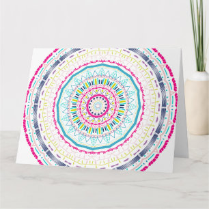 Carte mandala coloré