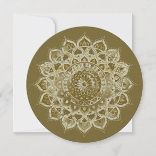 Carte Mandala de couleur chic style indien 4