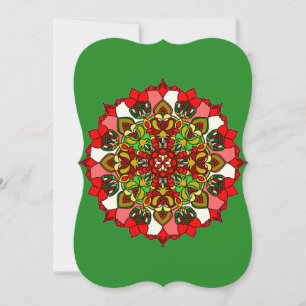 Carte Mandala de Noël à main