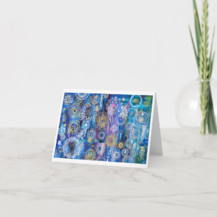 Carte Mandala Rain Note Card