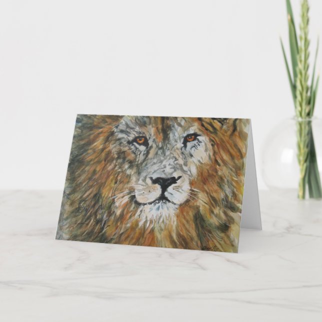 Carte Mane Event - un lion dans toute sa majesté (Devant)