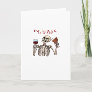 Carte Manger Boire Et Être Effrayant Minimaliste Propre