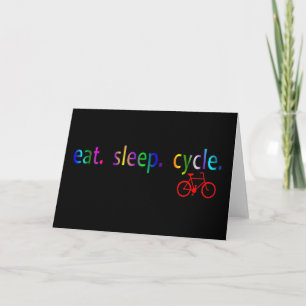 Carte manger cycle de sommeil Vélos Rider Cadeaux