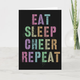 Carte Manger Dormir Acclamer Répéter Équipe de Cheerlead
