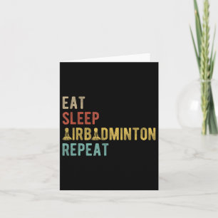 Carte Manger Dormir Airbadminton Répéter Vintage Badmi I
