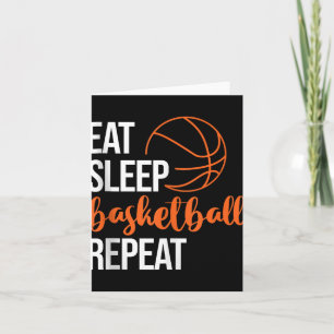Carte Manger Dormir Basketball Répéter Amusement Sport M
