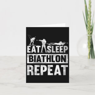 Carte Manger Dormir Biathlon Répéter Motif Pour Un Biath