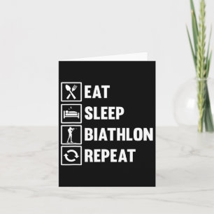 Carte Manger Dormir Biathlon Répéter Motif Pour Un Biath