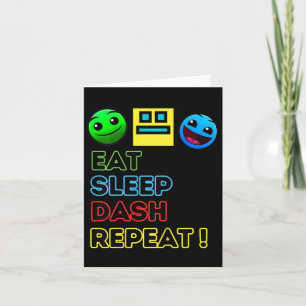 Carte Manger Dormir Dash Répéter Jeu Vidéo Géométrie Vid