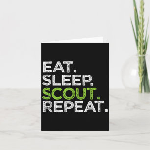 Carte Manger Dormir Scout Explorer Répéter Cub Amour Sco