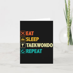Carte Manger Dormir Taekwondo Répéter - Tae Kwon Do Arts