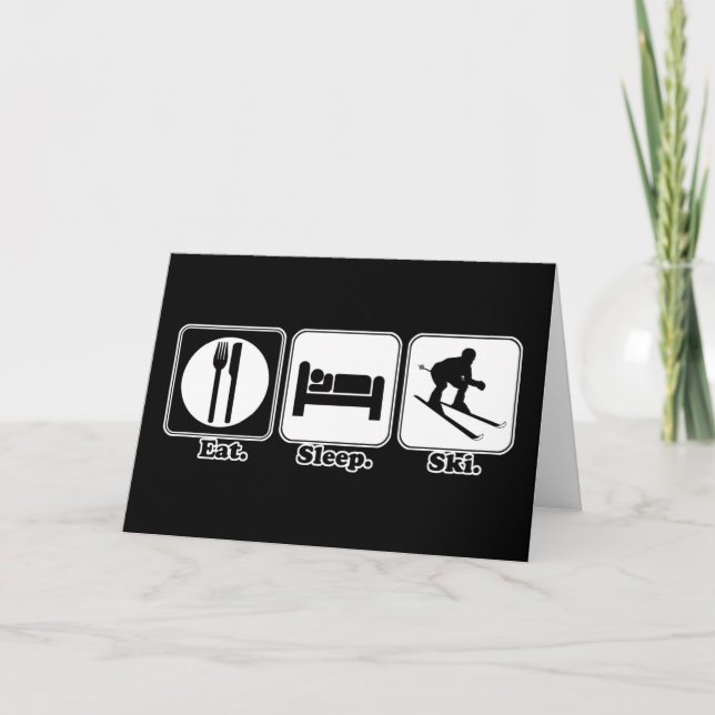 Carte manger du ski de nuit (Devant)