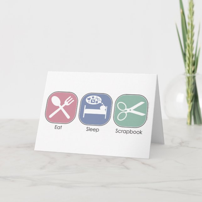 Carte Manger Sleep Scrapbook (Devant)