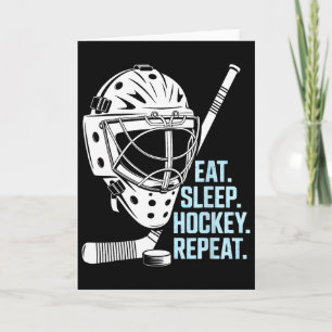 Carte Manger Sommeil Hockey Répéter Masque de Hockey Bât