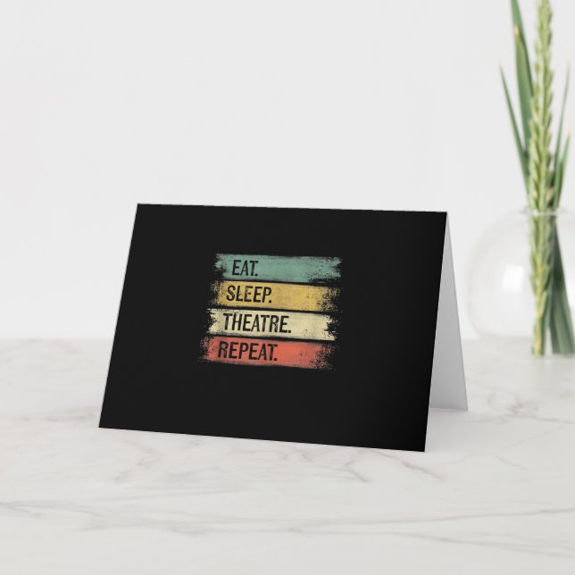 Carte Manger Sommeil Théâtre Répéter Cadeaux Tech Théâtr (Devant)