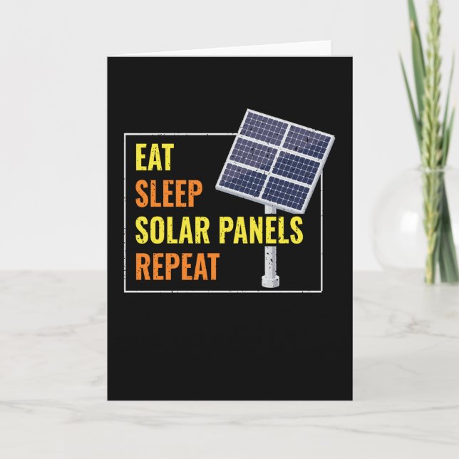 Carte Mangez des panneaux solaires de sommeil solaire ph (Devant)