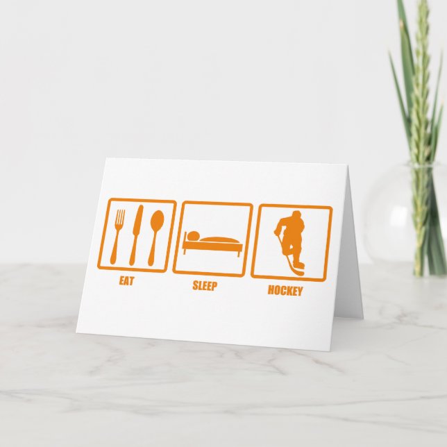 Carte Mangez du hockey sur glace (Devant)