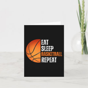 Carte Mangez Le Basket-Ball Répétez Le Cadeau Pour Le Fa