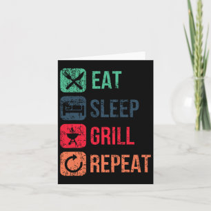 Carte Mangez le grill du sommeil Répéter