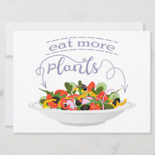 Carte Mangez plus de plantes frais motivation salade let