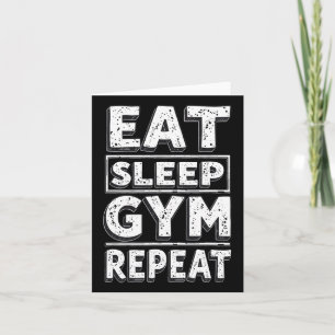Carte Mangez Sleep Gym Répéter Funny Entraînement Humour