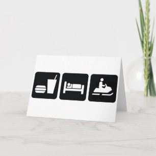Carte Mangez Sleep Snowmobile