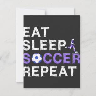 Carte Mangez+Sommeil+football+Répéter