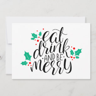Carte Mangez un verre et soyez joyeux Design
