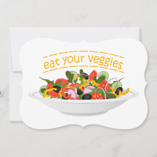 Carte Mangez Vos Légumes Citation bol de mélange de sala
