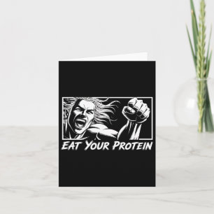 Carte Mangez Votre Protein Anime Gym Manga Bodybuilding