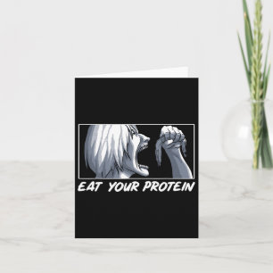 Carte Mangez Votre Protein Anime Gym Manga Bodybuilding