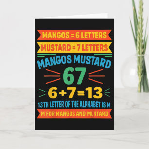 Carte Mango Moutarde 67 Tee Drôle Alphabet Code M Mème F