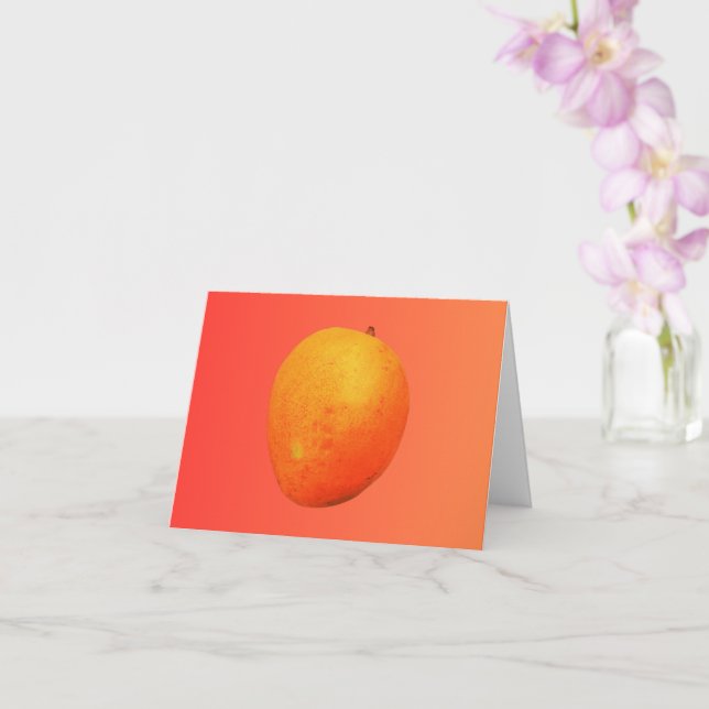 Carte Mango tropical personnalisable (Orchidée)