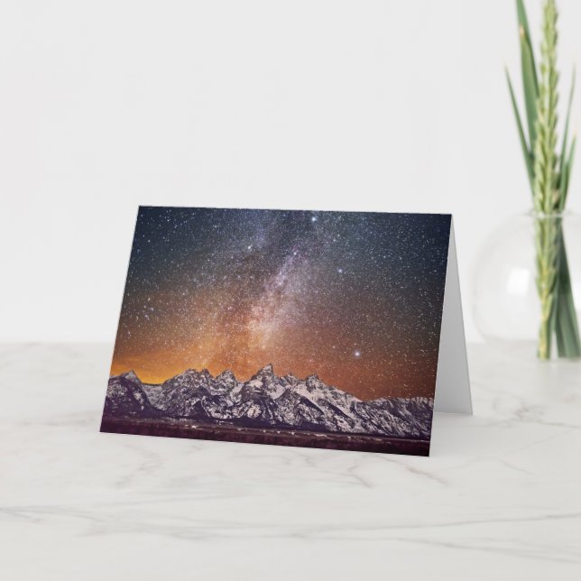 Carte Manière laiteuse au-dessus de Teton grand (Devant)