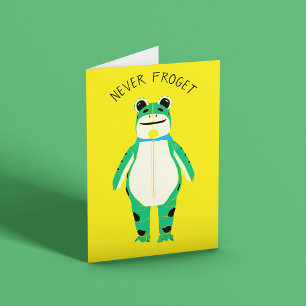 Carte Manifestant en costume de grenouille Message perso