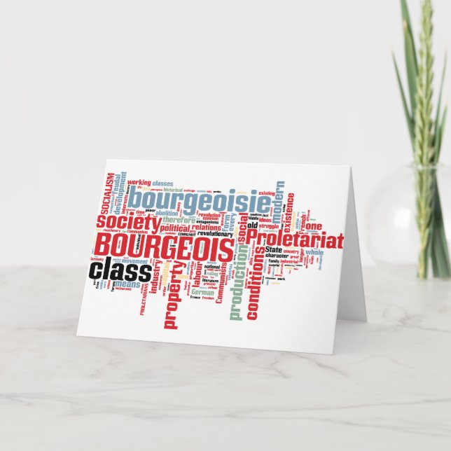 Carte Manifeste communiste contre le nuage du mot (Devant)
