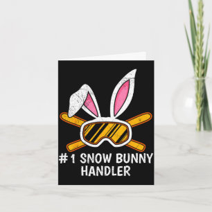 Carte Manipulateur de lapin de neige numéro 1 skieuses s
