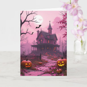 Carte Manoir Fuchsia halloween