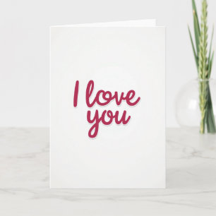 Carte manuscrite Je t'aime