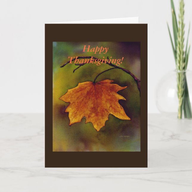 Carte Maple Leaf de Thanksgiving (Devant)