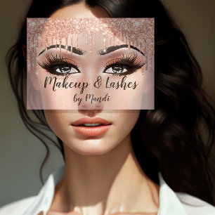 Carte Maquillage Artiste Brosse Extension Lash Eyes Rose