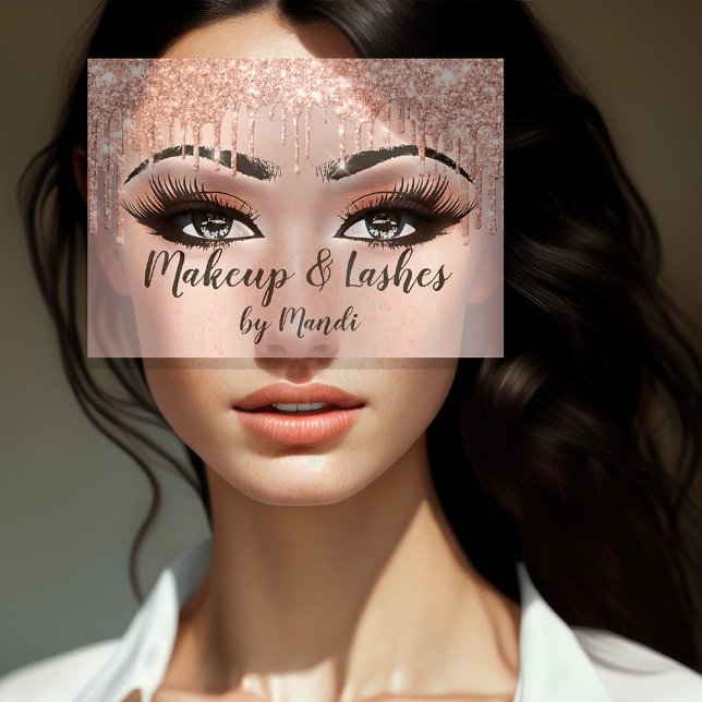 Carte Maquillage Artiste Brosse Extension Lash Eyes Rose (Makeup Artist Brows Lash Extension Rose Eyes)