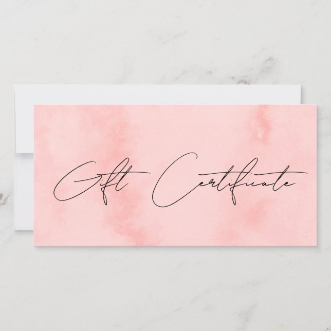 Carte Maquillage et cheveux d'aquarelle rose vif moderne (Devant)