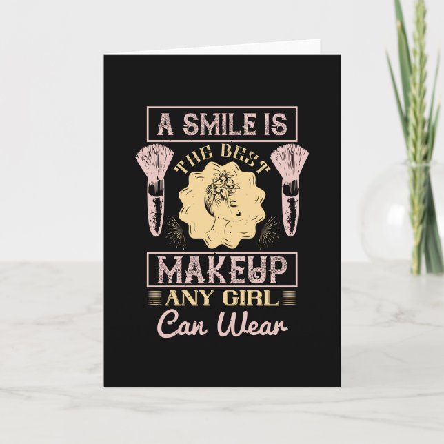 Carte Maquillage - Un Sourire Est Le Meilleur Maquillage (Devant)